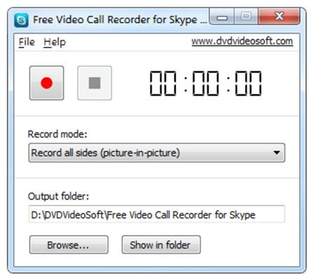 Dvdvideosoft free Skype Video Recorder