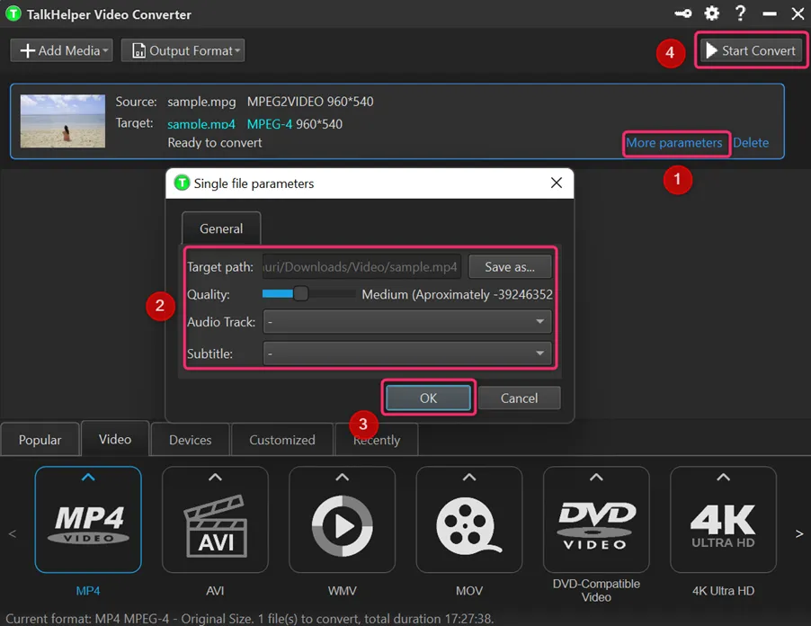talkhelper_adjust_paras_and_convert
